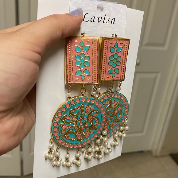 Earrings / Rajistani indian pakistani jewelry sake - Picture 1 of 3